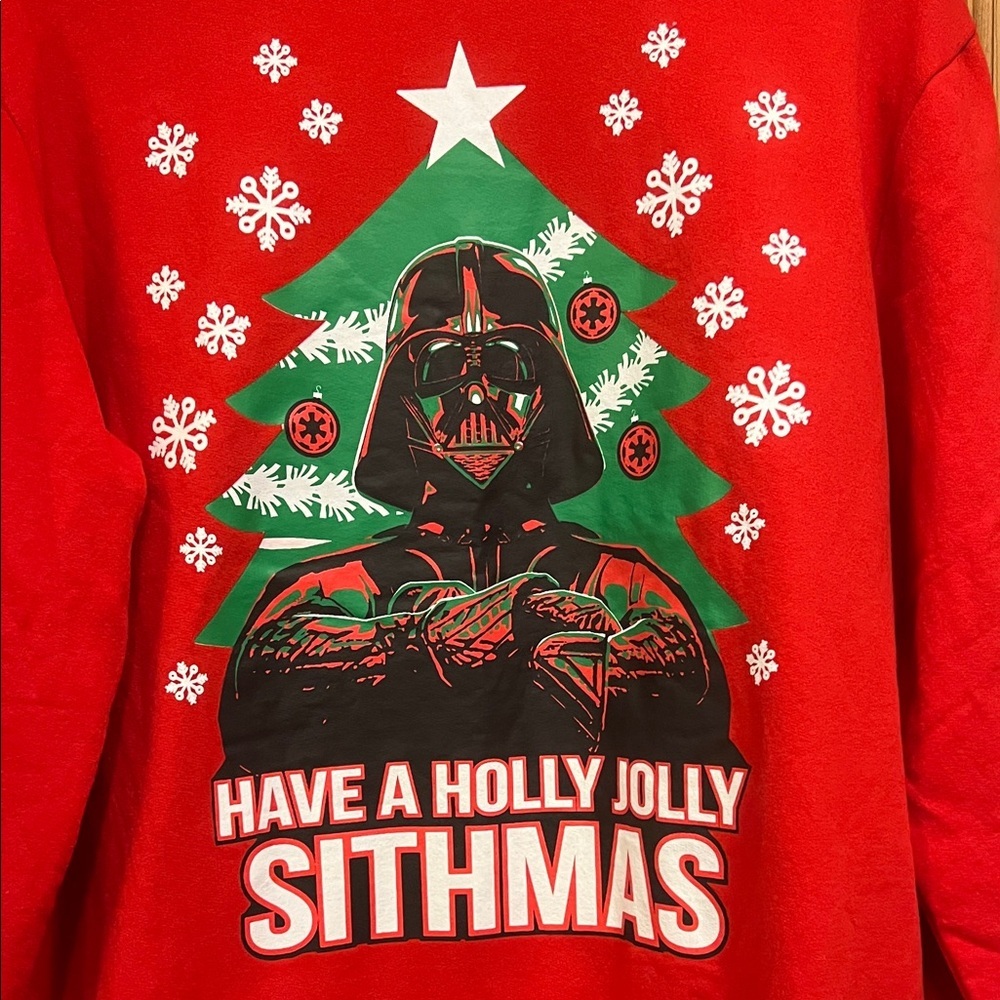 Men’s Star Wars Red Sithmas Holiday Sweatshirt Sz L